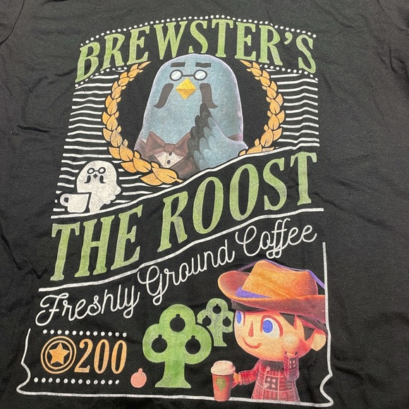 Nintendo Animal Crossing Brewster’s Cafe T-shirt, extra sold, Size Medium, NWOT - Picture 3 of 5